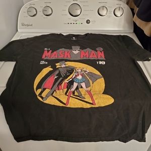 Teefury Batman Tuxedo Mask Crossover Tee Shirt L